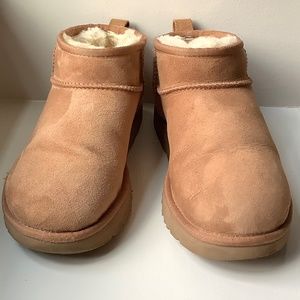 Ugg Chestnut ultra minis size 7